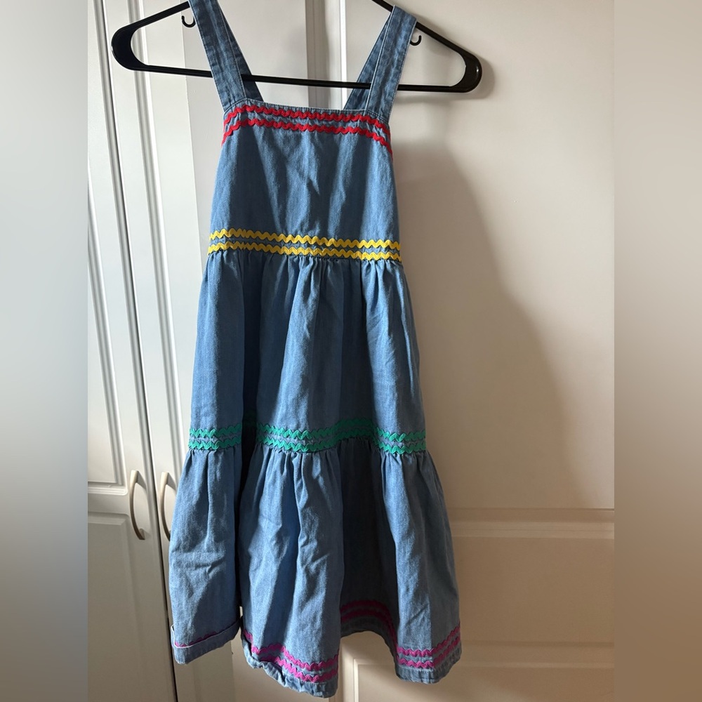 Hanna Andersson Blue Denim Dress with Colorful Accents